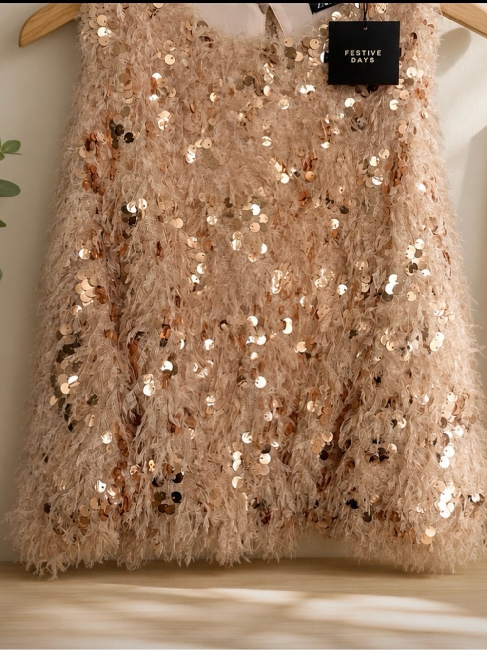 Zara Rose Gold Sequin top